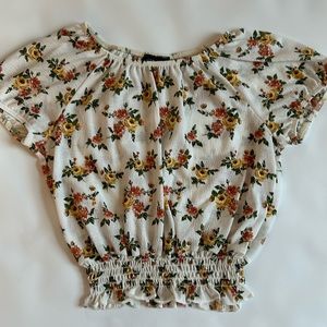floral print top girls size 10.